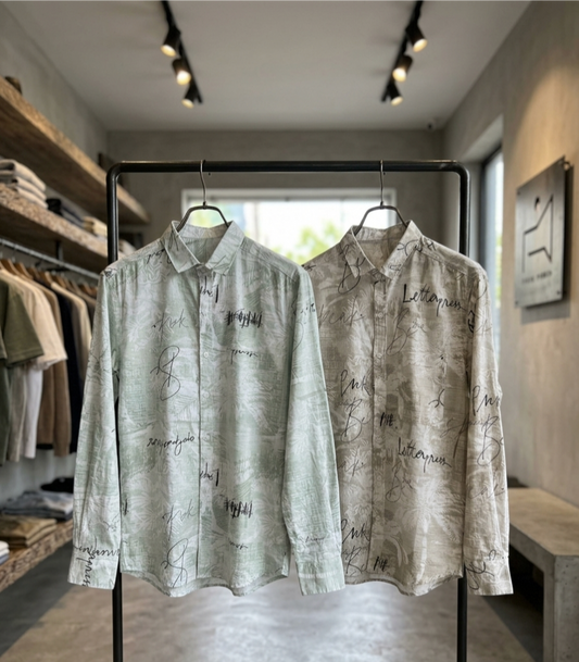 Urban Script Graphic Long-Sleeve Shirt