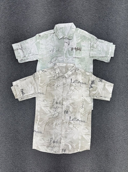 Urban Script Graphic Long-Sleeve Shirt