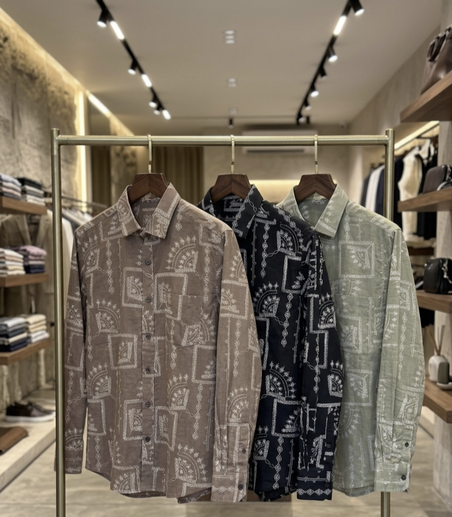 Men's Premium Geometric Printed Casual Shirt | Aesthetic Boho Print Shirts